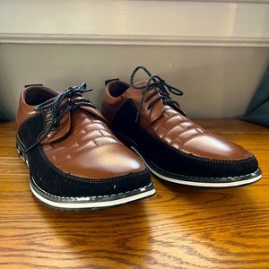 Gatsby mens dress shoes. Brand new. Size 13. Leather & Suede. Brown and black